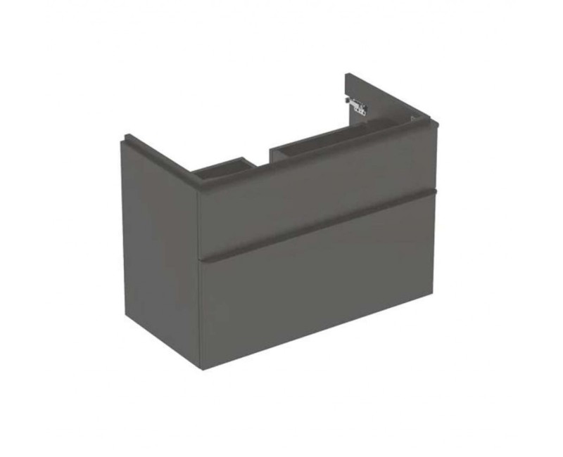 Шкафчик под раковиной Geberit Smyle Square 88x47x62см, (без раковины) 2 ящика, серый 500.354.JK.1