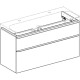 Vannas istabas skapītis Geberit Smyle Square 118x47x62cm, (Bez izlietnes) 2 atvilknes, Pelēks 500.355.JK.1 Vannas istabas skapītis Geberit Smyle Square 118x47x62cm, (Bez izlietnes) 2 atvilknes, Pelēks 500.355.JK.1