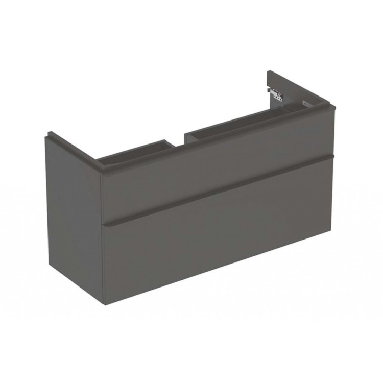 Vannas istabas skapītis Geberit Smyle Square 118x47x62cm, (Bez izlietnes) 2 atvilknes, Pelēks 500.355.JK.1 Vannas istabas skapītis Geberit Smyle Square 118x47x62cm, (Bez izlietnes) 2 atvilknes, Pelēks 500.355.JK.1