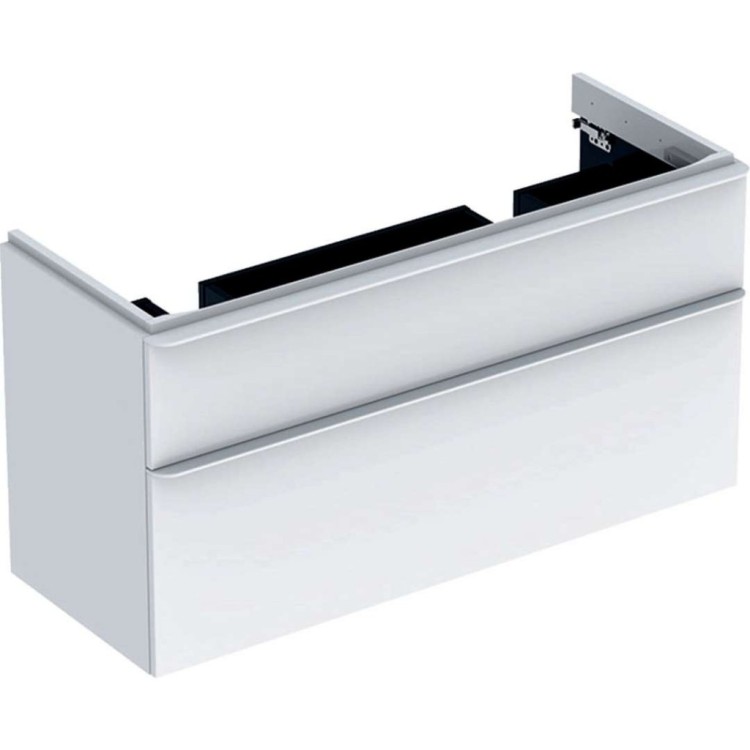 Шкафчик под раковиной Geberit Smyle Square 118x47x62см, (без раковины) 2 ящика, Белый матовый 500.356.00.1 Шкафчик под раковиной Geberit Smyle Square 118x47x62см, (без раковины) 2 ящика, Белый матовый 500.356.00.1