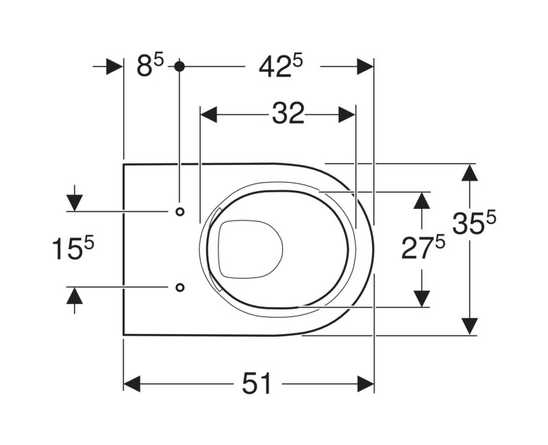 Подвесной унитаз Geberit Acanto Rimfree, белый