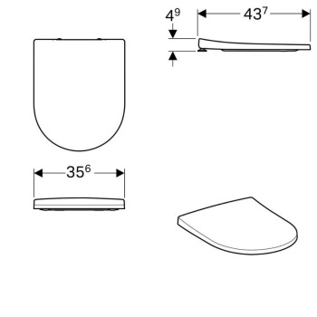 Poda vāks Geberit iCon ar SoftClose Balts 500.604.01.2