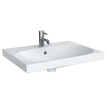 Vannas istabas izlietne Geberit Acanto ar KeraTect 65x48cm Balta 500.621.01.8