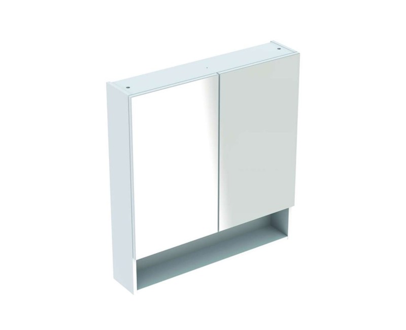 Шкафчик с зеркальными дверцам Geberit Selnova Square 85x59x18см, Белый 501.264.00.1