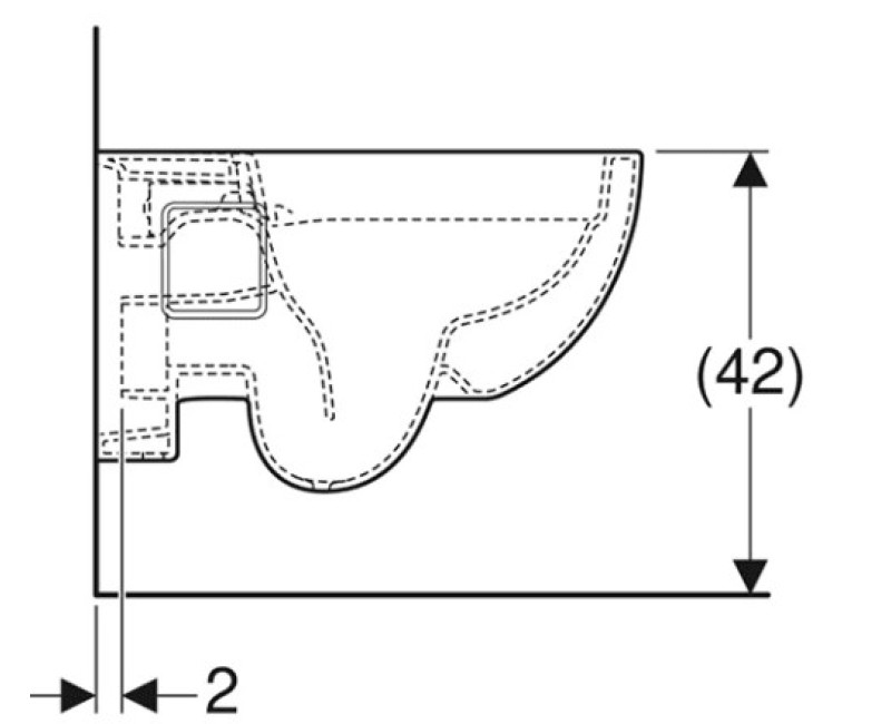 Подвесной унитаз Geberit Selnova Rimless Без крышки 501.545.01.1