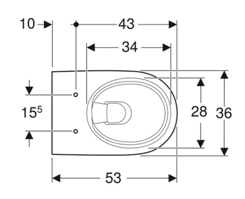 Подвесной унитаз Geberit Selnova Rimless Без крышки 501.545.01.1