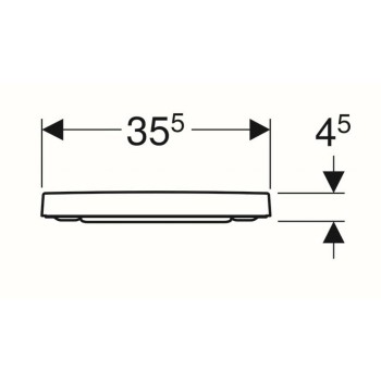 Кришка для унитаза Geberit Selnova Square с функцией SoftClose, белое 501.557.01.1