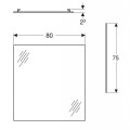 Зеркало для ванной комнаты GEBERIT Selnova зеркало 80x75см 502.892.00.1