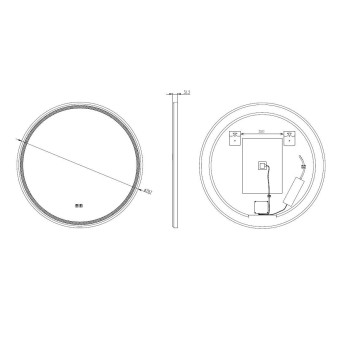 Зеркало для ванной Kielle Idolio со LED подсветкой и подогревом, D80см 50324003