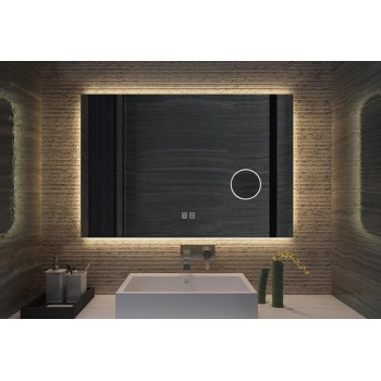 Зеркало для ванной Kielle Idolio со LED подсветкой и подогревом 60x80 см + косметическое зеркало 50324011