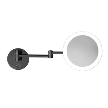 Косметическое зеркало Kielle Idolio со LED подсветкой, черное матовое 50324024