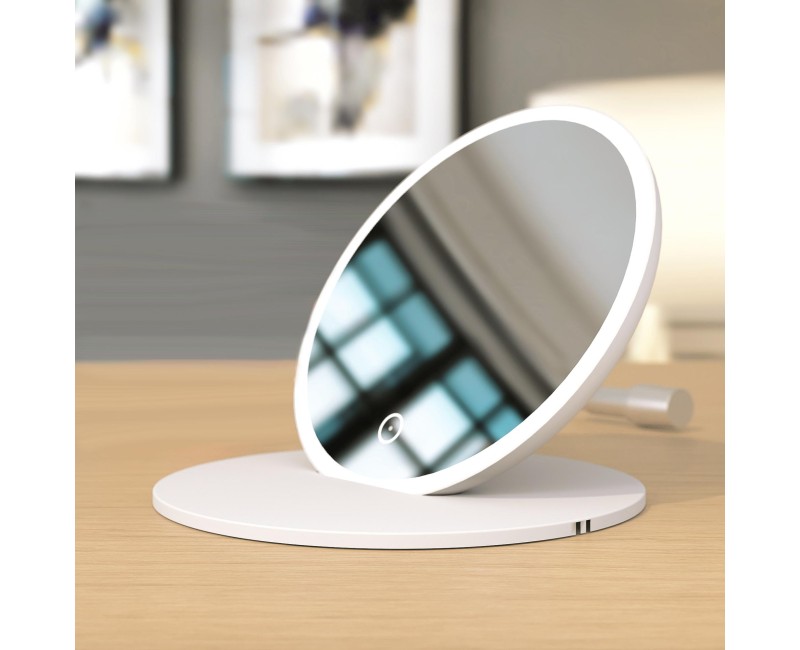 Косметическое зеркало Kielle Idolio со LED подсветкой, белое, 50324030