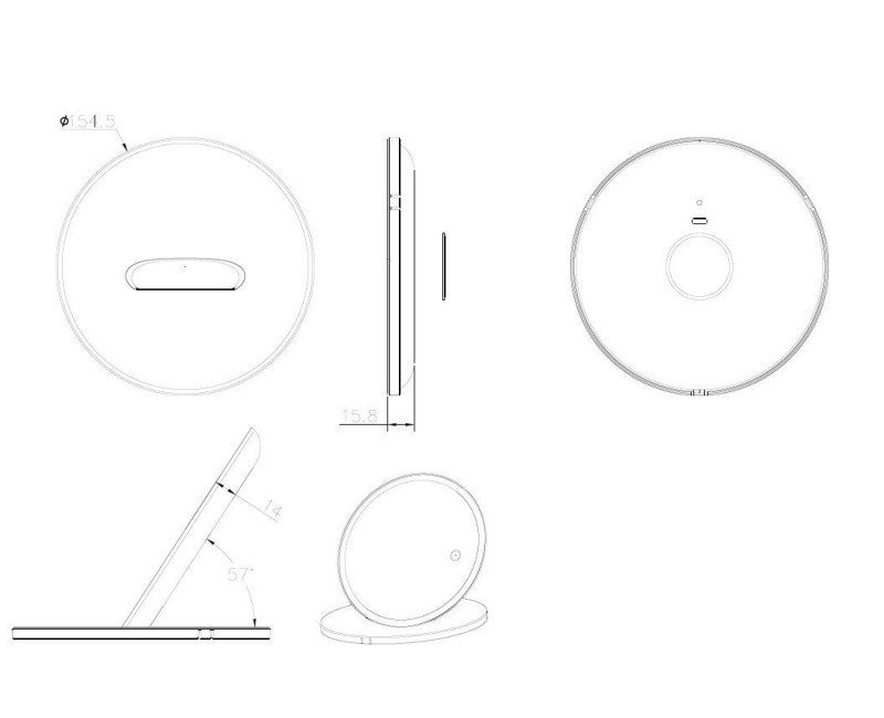Косметическое зеркало Kielle Idolio со LED подсветкой, белое, 50324030