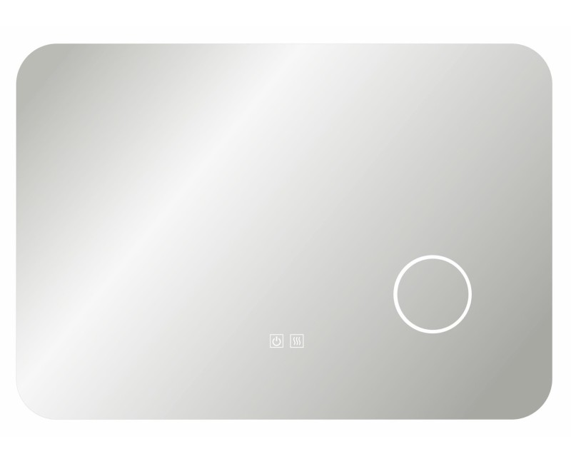 Зеркало для ванной Kielle Idolio со светодиодной подсветкой, черное + косметическое зеркало 50324031