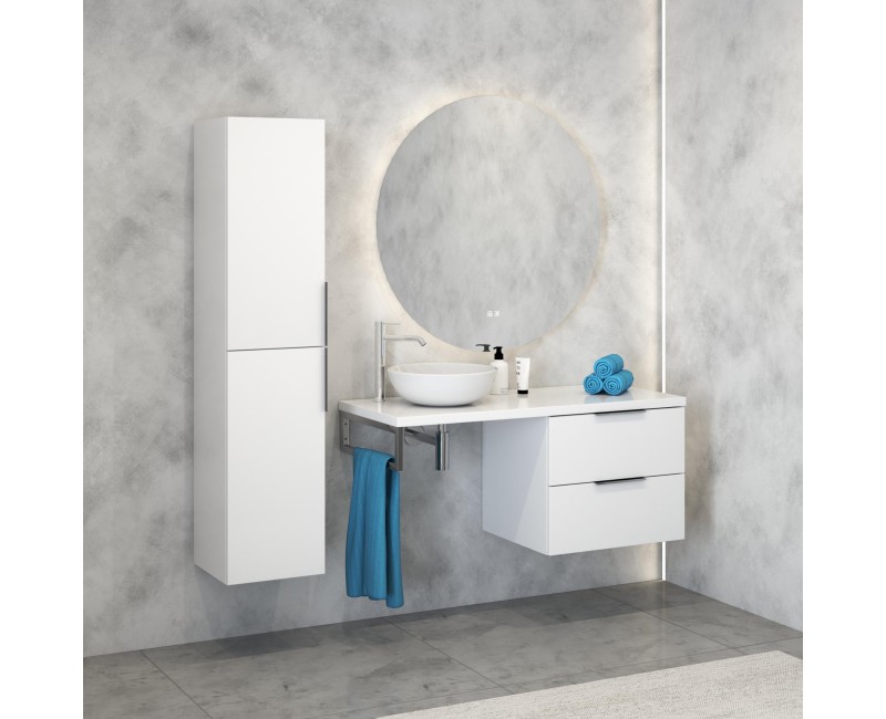 Зеркало для ванной Kielle Idolio со LED подсветкой и подогревом, D100см 50324071