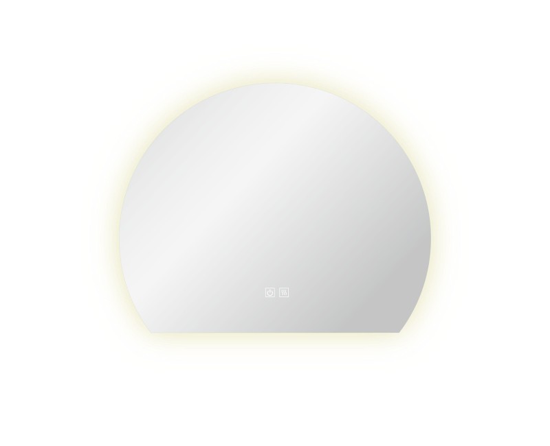 Vannas istabas spogulis Kielle Idolio ar LED apgaismojumu un apsildi, D80cm, melns 50324081