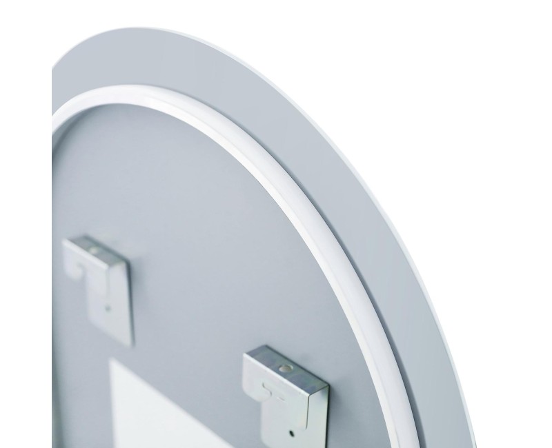 Vannas istabas spogulis Kielle Idolio ar LED apgaismojumu un apsildi, D80cm, melns 50324081