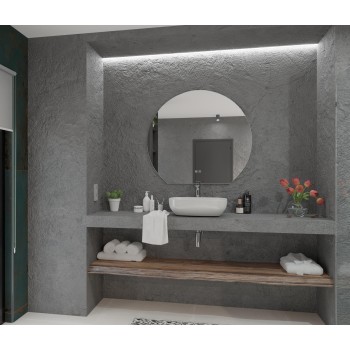 Vannas istabas spogulis Kielle Idolio ar LED apgaismojumu un apsildi, D100cm 50324091