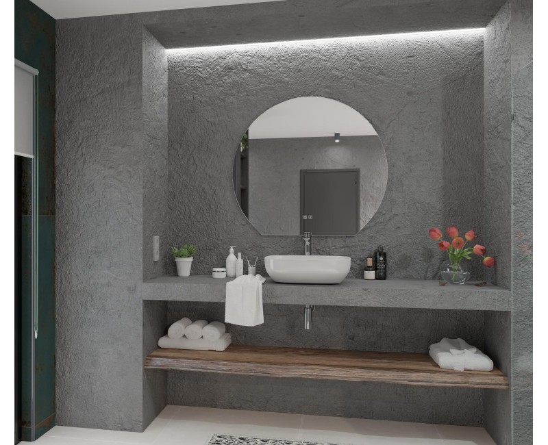 Зеркало для ванной Kielle Idolio со LED подсветкой и подогревом, D100см 50324091