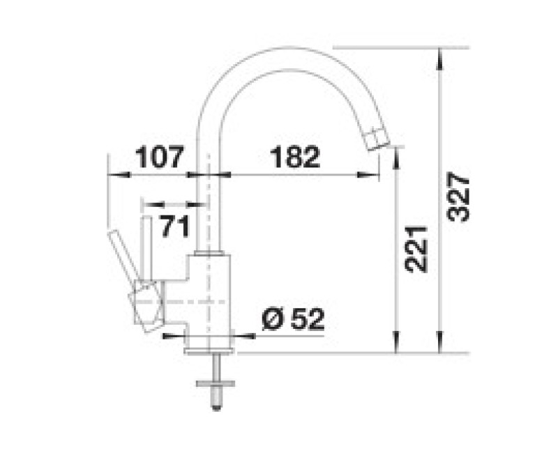Смеситель для кухни Blanco MIDA Черный 526145