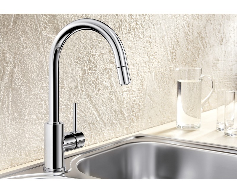 Смеситель для кухни Blanco Выдвижной MIDA-S Хром 521454