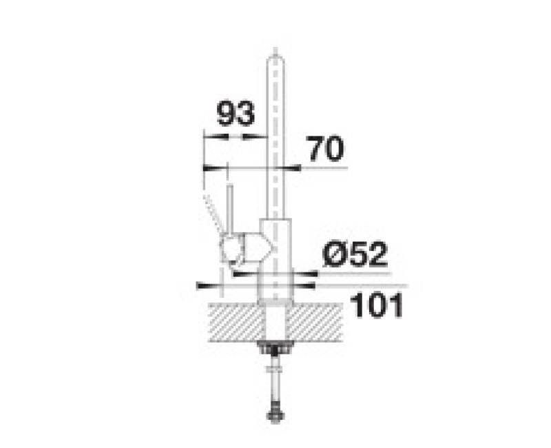 Смеситель для кухни Blanco CANDOR-S Нержавеющая сталь 523121