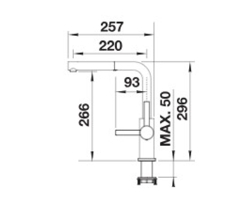 Смеситель для кухни Blanco LANORA-S выдвижной Нержавеющая сталь 523123