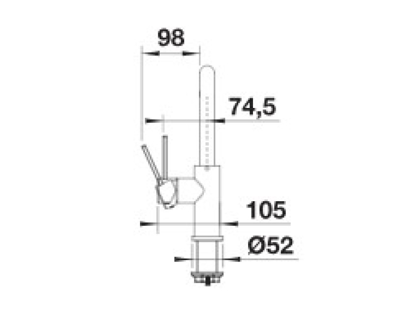 Смеситель для кухни Blanco LANORA-S выдвижной Нержавеющая сталь 523123
