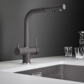 Смеситель для кухни Blanco FONTAS II для фильтрованной воды Антрацит, Выдвижной 525200