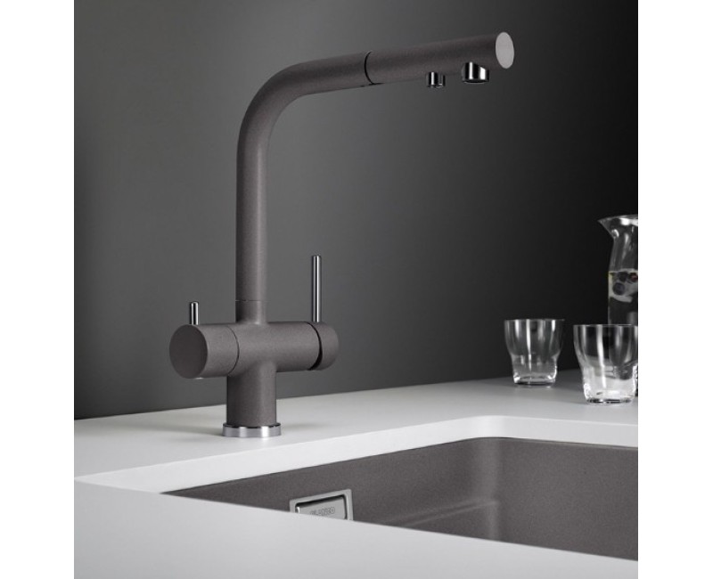 Смеситель для кухни Blanco FONTAS II для фильтрованной воды Антрацит, Выдвижной 525200