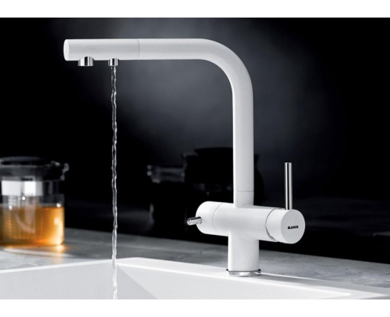 Смеситель для кухни Blanco FONTAS-S II для фильтрованной воды Выдвижной Белый 525204