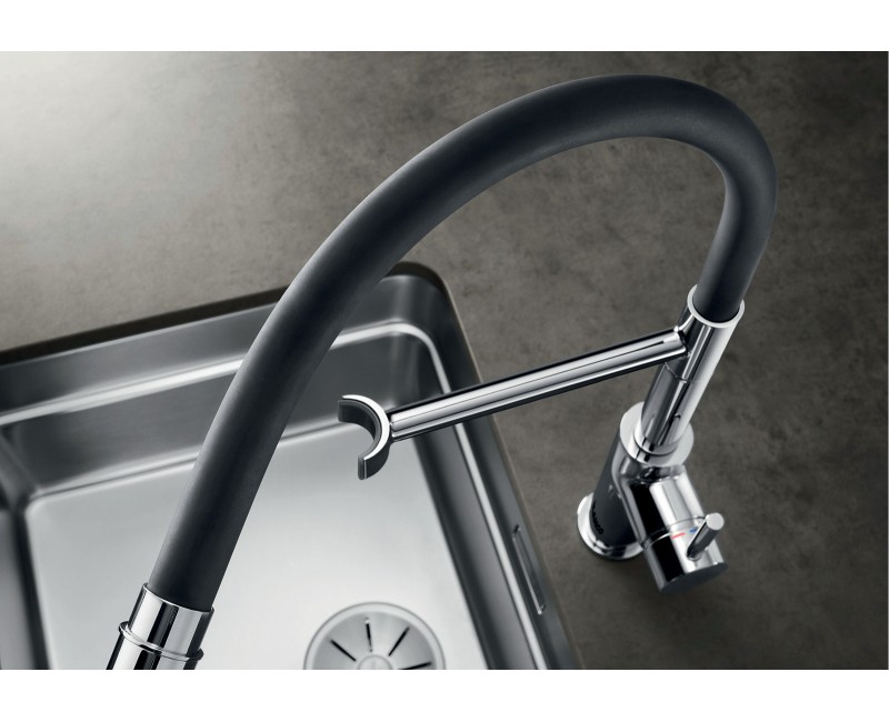Смеситель для кухни Blanco CATRIS-S с гибким изливом Хром/Black 525791