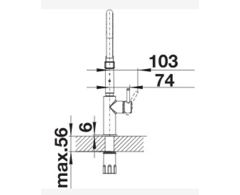 Смеситель для кухни Blanco CATRIS-S с гибким изливом Хром/Black 525791