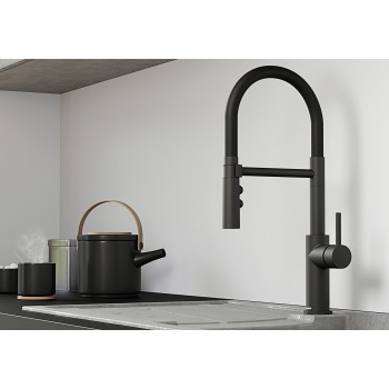 Кухонный смеситель BLANCO CATRIS-S Flexo Black Matt 525793