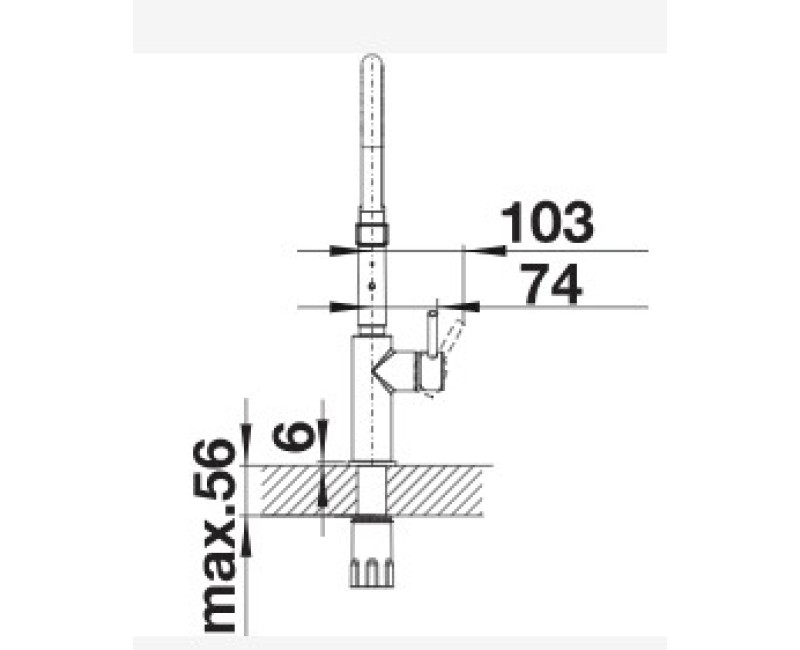 Смеситель для кухни Blanco CATRIS-S с гибким изливом Черный матовый 525793