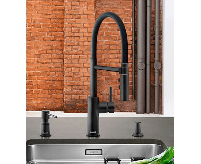 Смеситель для кухни Blanco CATRIS-S с гибким изливом Черный матовый 525793