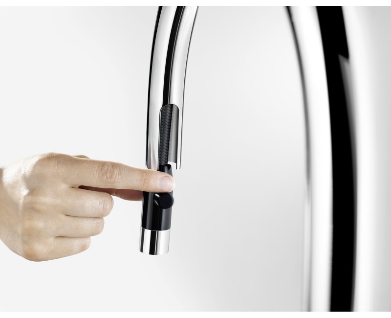 Смеситель для кухни Blanco CARENA-S Vario Черный/Хром 526172