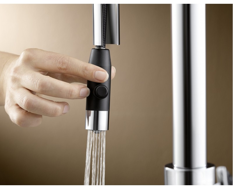 Смеситель для кухни Blanco CARENA-S Vario Черный/Хром 526172