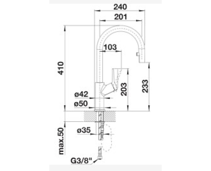 Смеситель для кухни Blanco CARENA-S Vario Черный/Хром 526172