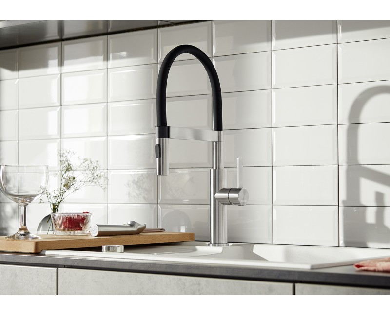 Virtuves maisītās Blanco SONEA-S ar lokanu izvadu Hroms/Tērauds 526616