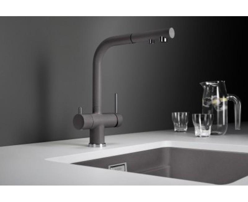 Virtuves maisītās Blanco FONTAS-S II filtrētam ūdenim izvelkams Volcano grey 526946