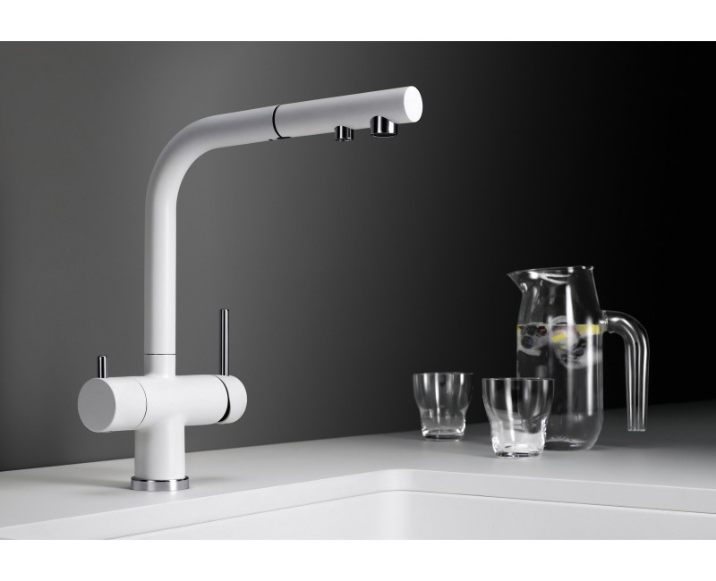 Смеситель для кухни Blanco FONTAS-S II для фильтрованной воды Выдвижной Белый 525204