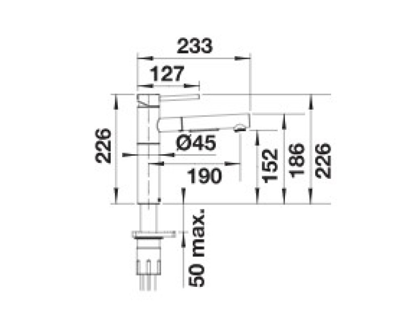 Смеситель для кухни Blanco ALTA II Черный 527545