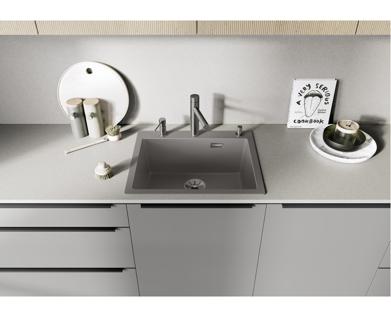 Смеситель для кухни Blanco ALTA-S II Выдвижной, сатиновая темная сталь 527555