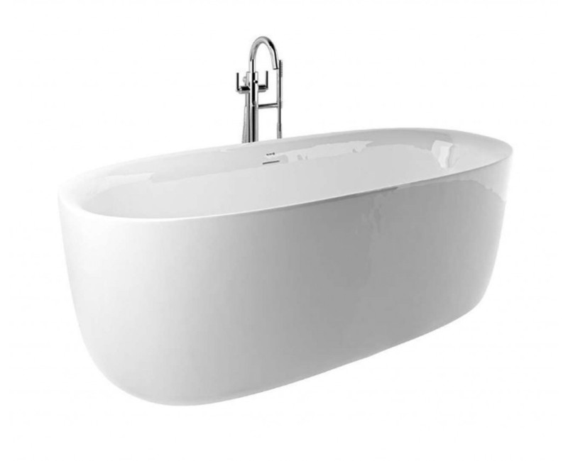 Вольностоящая ванна Kludi Elin каменная масса 180x80см, белый глянцевый 52BF0143