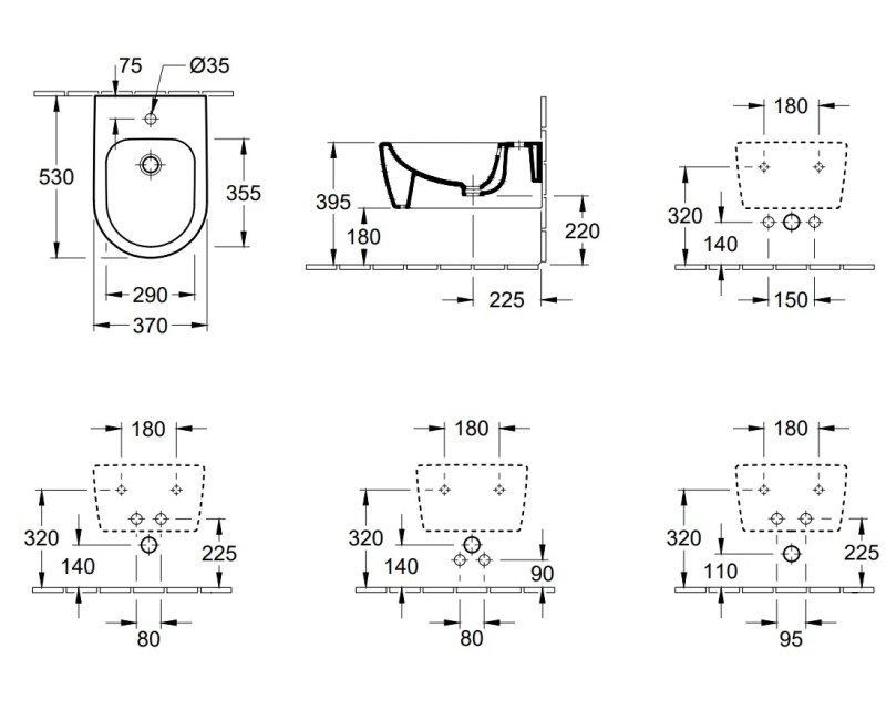 Подвесное биде Villeroy & Boch Avento CeramicPlus White