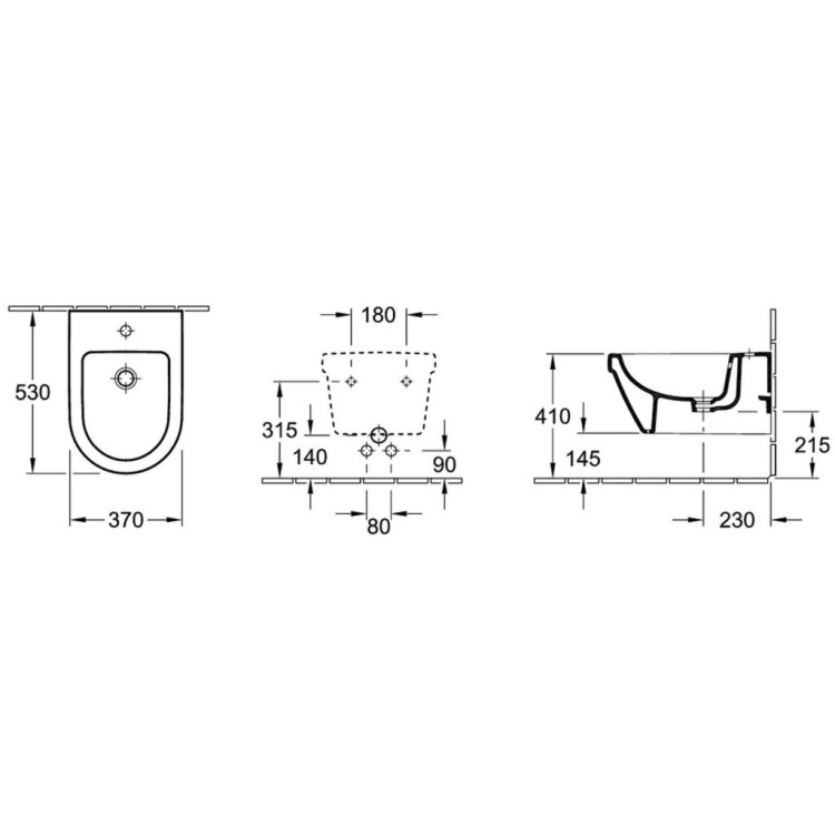 Piekaramais Bide Villeroy & Boch Architectura Balts
