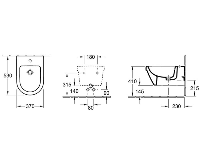 Подвесное биде Villeroy & Boch Architectura White