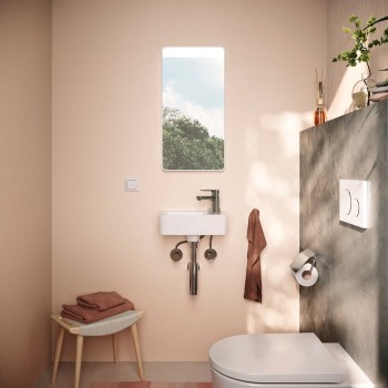 Vannas istabas spogulis Hansgrohe Xarita Lite Q ar LED apgaismojumu, 70x36cm, matēti balts  54955700