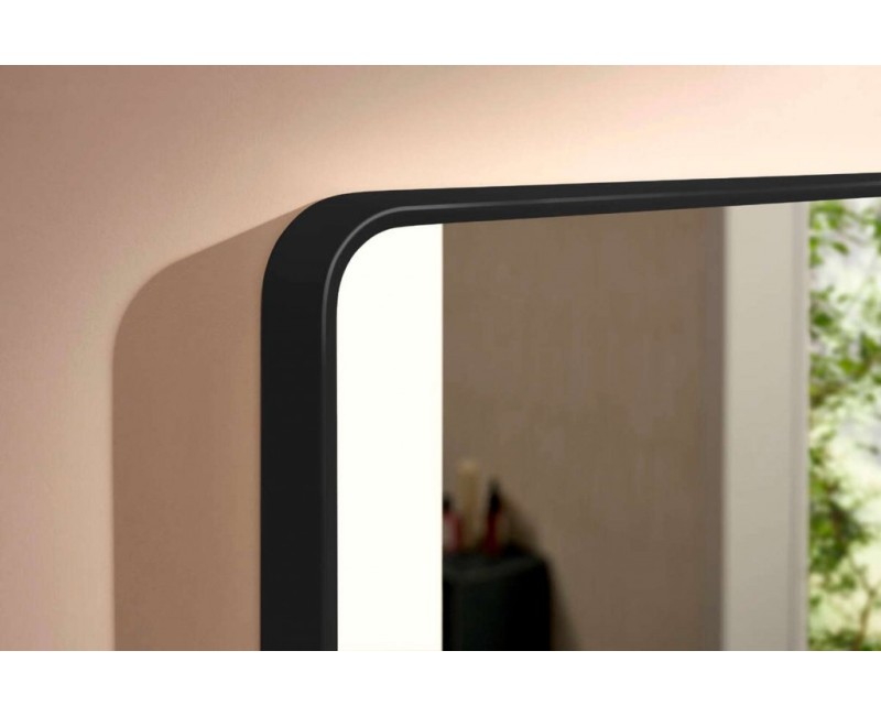 Зеркало для ванной Hansgrohe Xarita Lite Q со LED подсветкой, 70x60 см, чёрный матовый 54957670